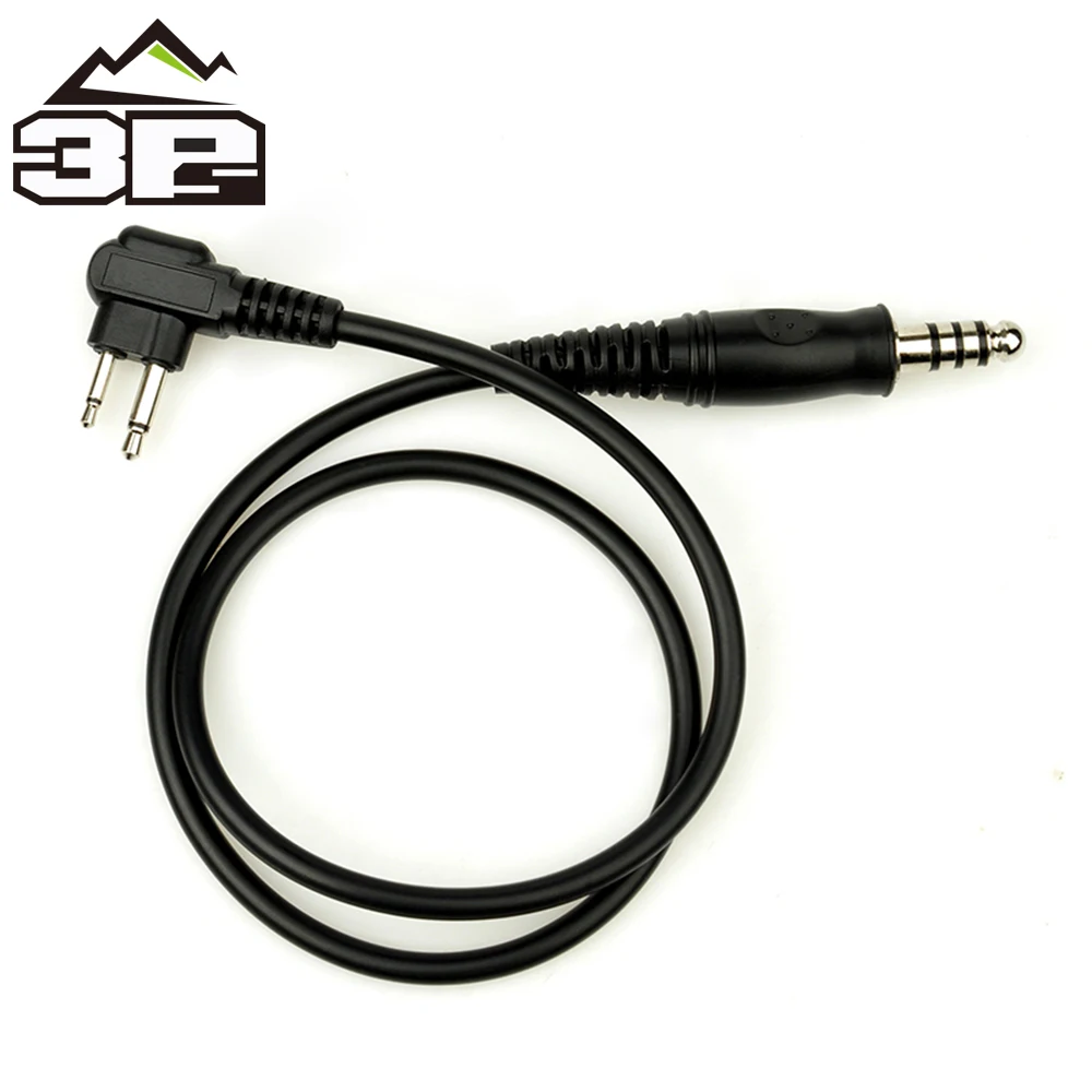 

Airsoft Military Hunting Headphone Accessoires Connector Wire Multi Function PTT Adapter Cable PTT-To-Walkie-talkie Plug Z124