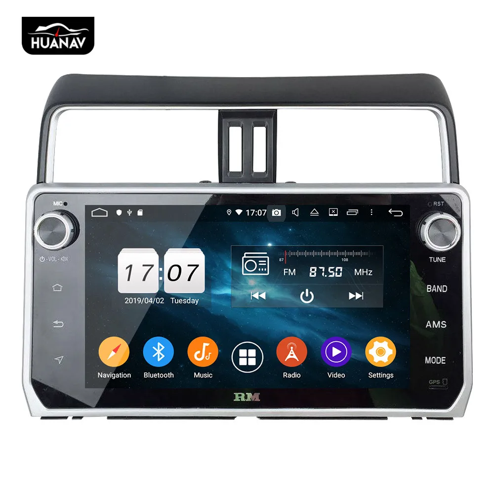 Clearance DSP Android 9.0 Car GPS Navigation Car DVD player for TOYOTA Land Cruiser Prado 150 2018+auto stereo multimedia player head unit 1