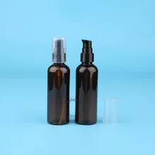 45pcs/Lot Wholesale 100ml Lotion Pump Bottle 100g PET Essential Oil Cosmetic Packaging Refillable Pot Hand Sanitizer Bottle