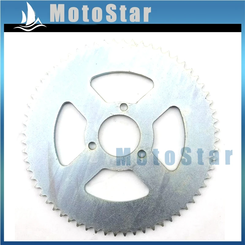 T8F 64 Tooth 35mm Steel Rear Chain Sprocket For 2 Stroke 47cc 49cc Chinese Pocket Bike Goped Scooter Mini Moto Kids ATV Quad