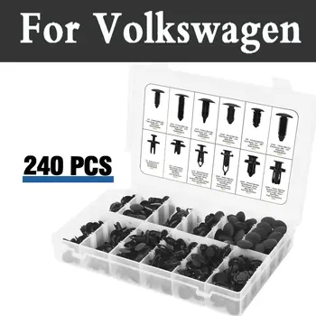 

240pcs Push Plastic Fasteners Kit Plastic Storage Case Rivets For Volkswagen Jetta Lupo Gti Passat Cc Phaeton Pointer