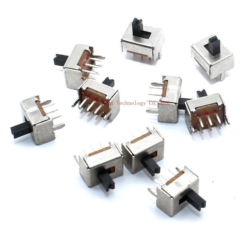 10PCS Toggle switch SS22D07 2P2T 6Pins DPDT Vertical Handle high 4mm SS22D07VG4