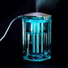Прозрачный кристалл Стиль водяной мини-увлажнитель воздуха USB кабель Сменные Цвет свет воздушная масляная существенный диффузор увлажнитель воздуха