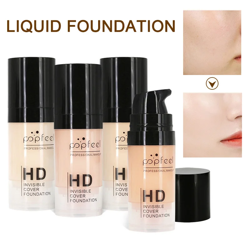 

Hot sale 15ml Women Makeup Liquid Foundation Long Lasting Waterproof Facial Base Care Concealer
