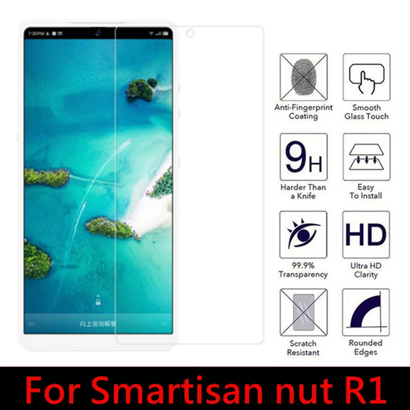 

2PCS 2.5D Tempered Glass for Smartisan nut R1 9H High Quality Explosion-proof Protective Film Screen Protector for JianGuo R1