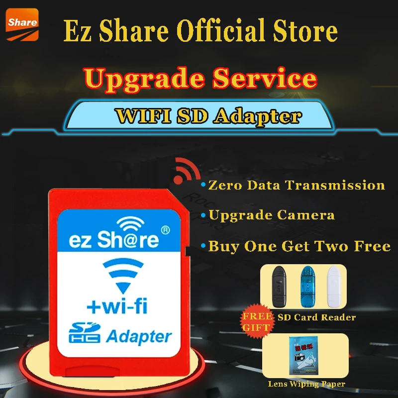 EZ compartir Wireless lector de tarjetas SD adaptador de tarjeta de memoria Micro SD - 1