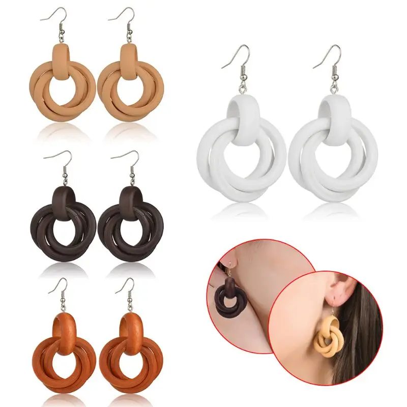 5 Pair Fashion Simple Generous Ear Stud Resin Earring Hook Earring for Women Necklace Jewelry Crafting Key Chain Bracelet Pendants Accessories Best