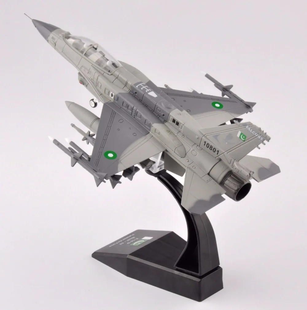kids toys 1/72 Scale Diecast F16 Block52 Pakistan Air Force Aircraft