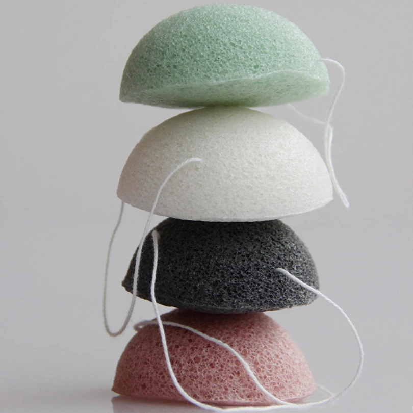 حار بيع konjac أساسيات 100% الطبيعية [غسل الوجه تنظيف الإسفنج الجمال التجميل نفخة muliticolor