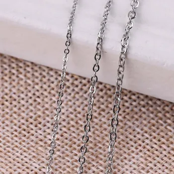 

1.3mm Wide Superfine Jewellery Chain Stainless Steel Chain Material of Necklace Earring Accessories Pack of 6 meters
