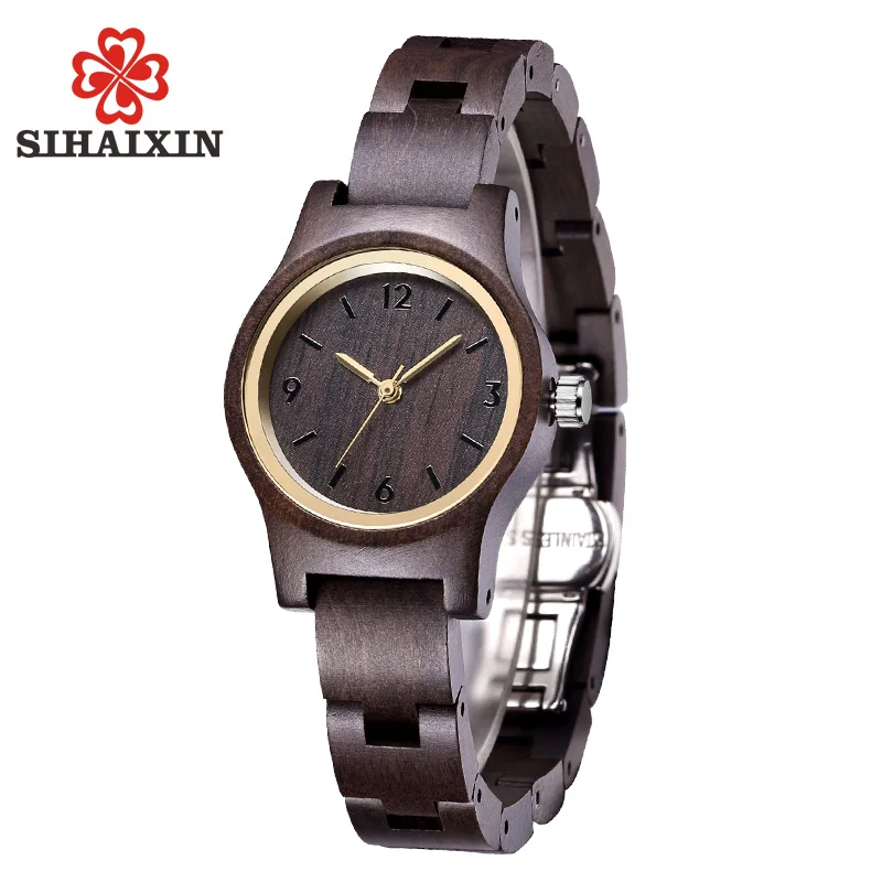 SIHAIXIN женские часы бамбуковые Топ бренд роскошные маленькие деревянные