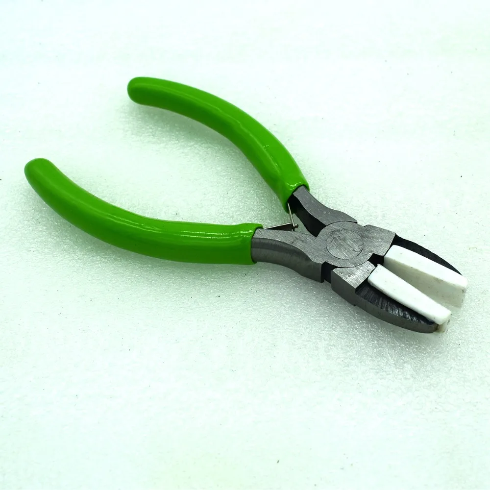 5'' Flat Nose Pliers Nylon Jaws Wide Tips Wire Wrapping Jewelry Making