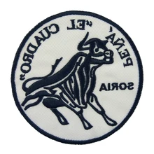 Вышивка Soria Bullfight заплатка DIY жилет куртка на заказ термонаклейки сзади куртки с вышивкой наклейки для одежды