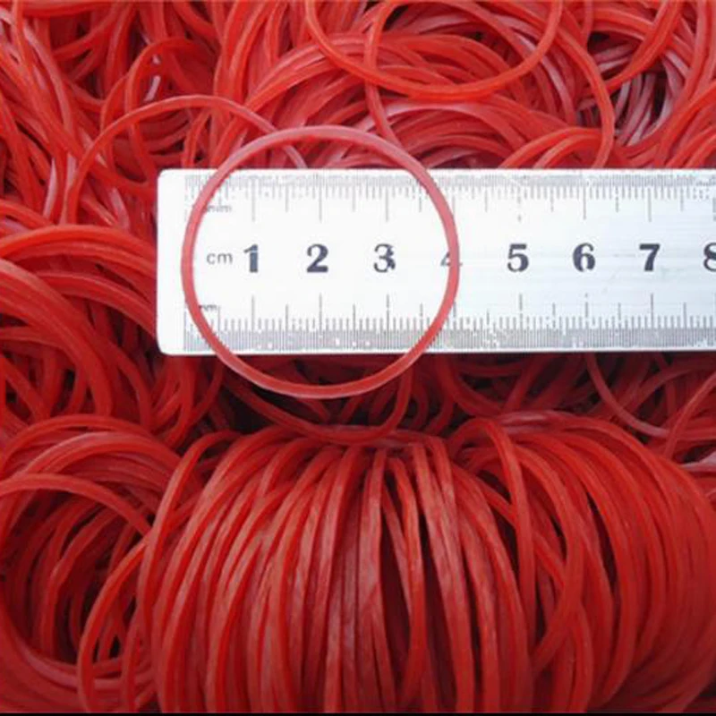 Высокое качество 500 шт. натуральный резиновый ремешок красного цвета 40 мм резинки диаметр школьные офисные принадлежности резиновый ремешок