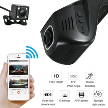 Car DVR Camera with Rearview Full HD 1080P 170 Degree Hiden Dash Camera Video Recorder Starlight Night Camera DVRs Register