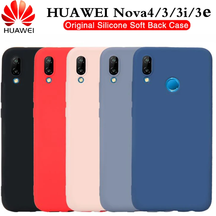 

Huawei Nova 4 Case Original Offical Silicone Soft Protection Back Cover Huawei Nova 3 3E 3i 2S P20 Lite P Smart Plus Cover