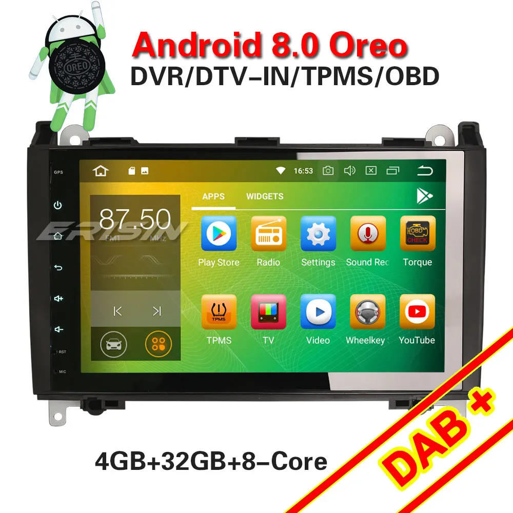 

Erisin ES7801B 9 inch car dvd player android 8.0 4G RAM DAB OBD WIFI 3G for Sprinter Viano Vito