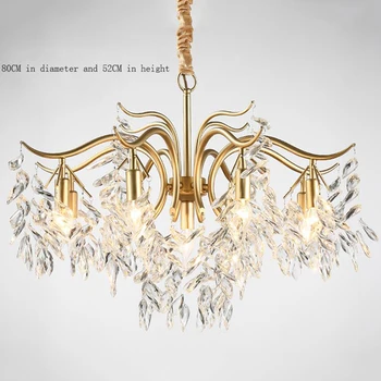 

jmmxiuz New design luxury crystal chandelier LED light AC110V 220v chandelier crystal dining room living hanglamp