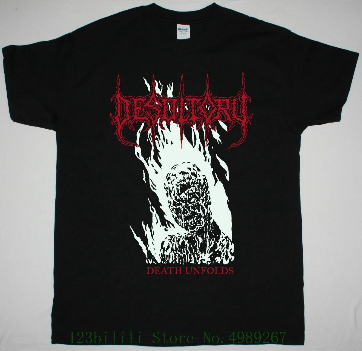 Desultory смерти разворачивается демо-1990 Death Metal расчленить Новая Черная футболка Топ Harajuku короткий рукав Футболка