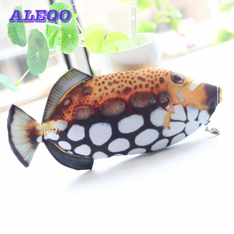 

Novelty simulation fish pencil case soft cloth school stationery pencil case student gifts