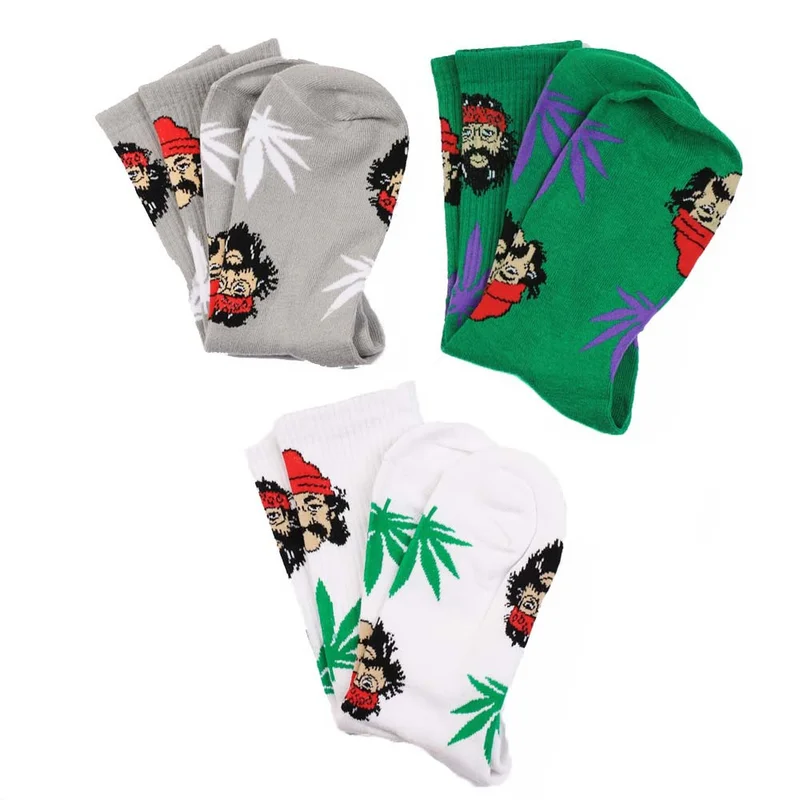 

Hip hop Maple Pirate Men's socks European and American feet English alphabet Harajuku Fun Novelty Funny man socks