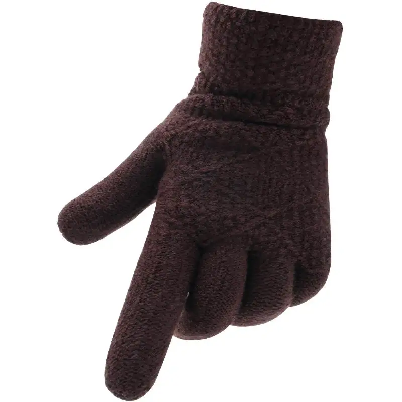 GBCNYIER зимние пушистые мужские перчатки снаружи шерстяные внутри бархатные теплые мужские перчатки подходят для холодной зоны - Цвет: 13