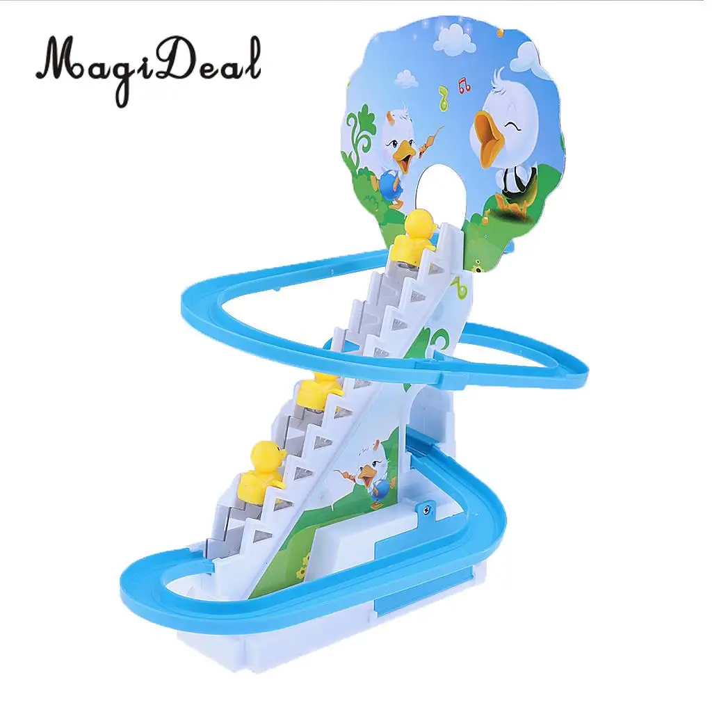 Playful Educational Penguin Slide Race Set Improved Version Playset with Flashing Lights Music Electric Climb Stairs Track Toys