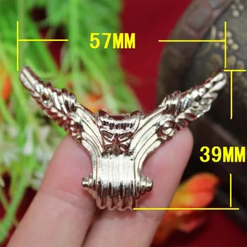 Wholesale Zinc Alloy Antique Jewelry Gift Box Wood Case Decor Carving Corner Protector,Wing Legs,White Color,57*39mm,100Pcs Wholesale Zinc Alloy Antique Jewelry Gift Box Wood Case Decor Carving Corner Protector,Wing Legs,White Color,57*39mm,100Pcs