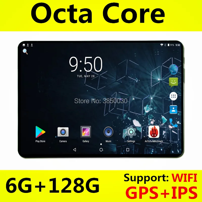 10 дюймовый планшет поддерживает YouTube Octa Core 6 ГБ Оперативная память 128 Гб Встроенная память 3g, 4G, FDD, LTE, Телефонный звонок Android 8,0 планшет gps WI-FI