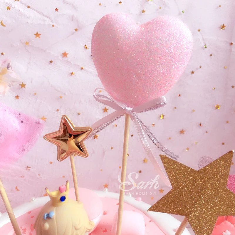 Шикарная розовая Ангел Топпер для торта Love серебряные бриллиантами корона торт украшения для вечерние украшения десертов, очаровательные Подарки для женщин