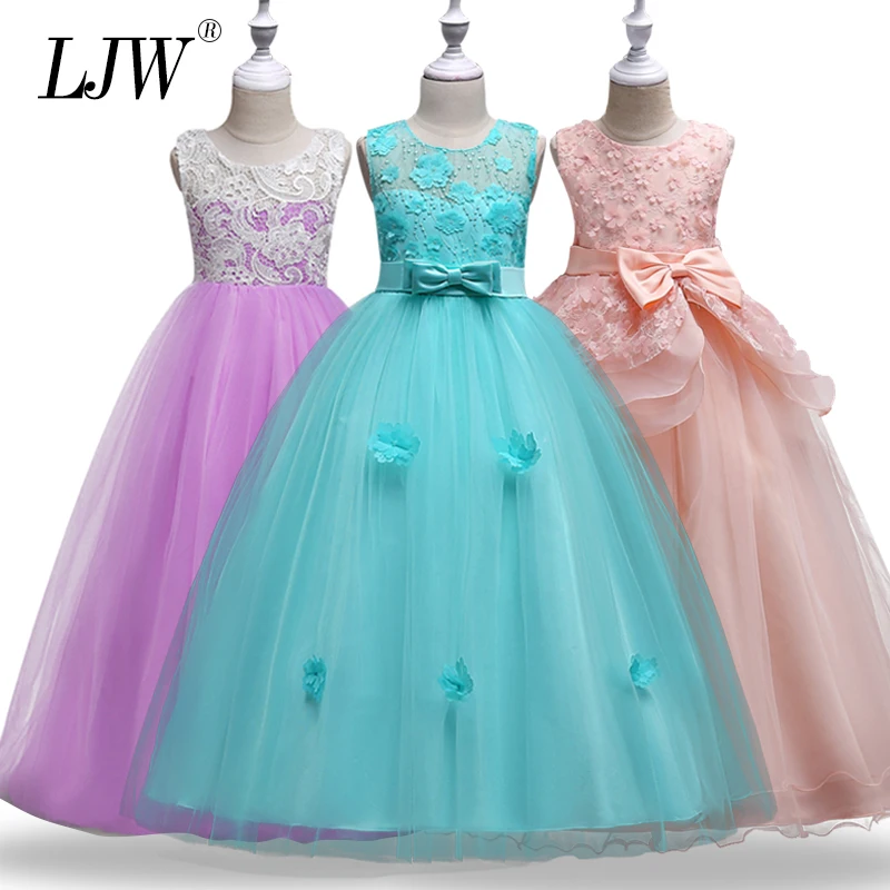 2 14 year Kids Girls Wedding Flower Girl Dress elegant Princess Party Pageant Formal Dress