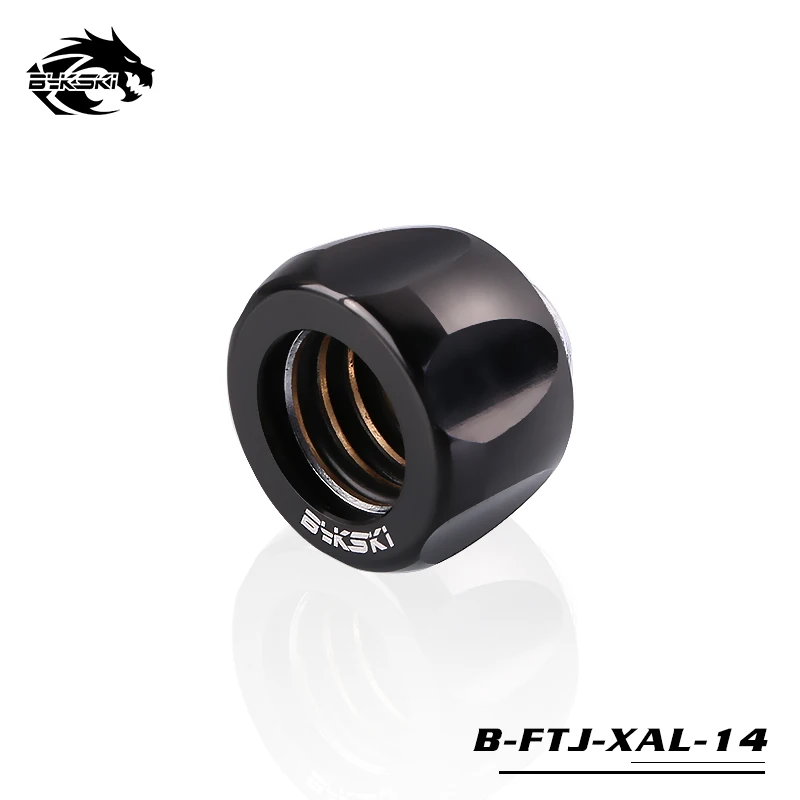 

BYKSKI OD14mm Hard Tube Fitting 3 Layer Sealing Ring Hand Compression Fitting G1/4'' Accessories connector Fitting B-FTJ-XAL-14