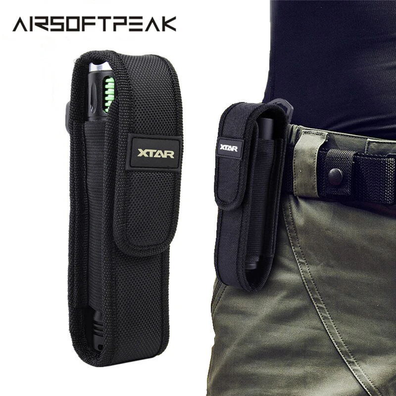 AIRSOFTPEAK T220 Outdoor Flashlight Pouch LED Flashlight Pouch Holster
