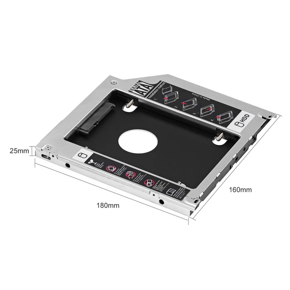 Universal Portable Durable SATA HDD SSD Hard Drive Caddy Bay Case Stand Enclosure For MacBook Pro 13/15/17 Inch