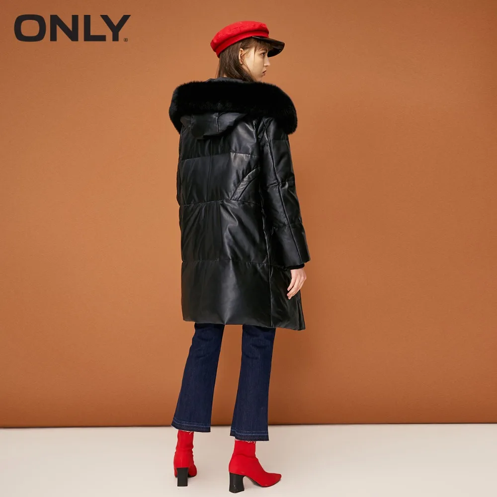 Najtaniej Tylko kobiet kołnierz z futra lisa kożuch średniej kaczki dół kurtki skórzane z kapturem dół | 118328506