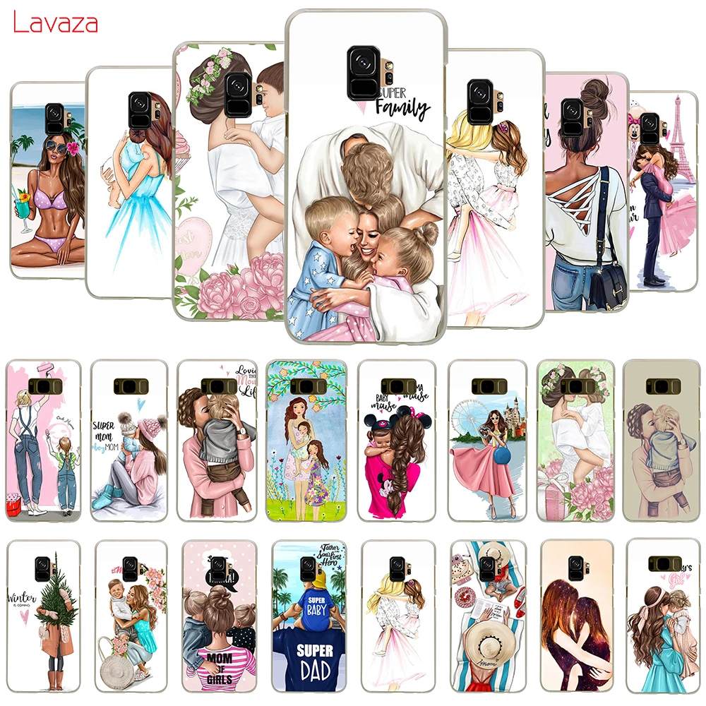 

Lavaza Black Brown Hair Baby Mom Girl Queen Hard Phone Case for Samsung Galaxy A10 A30 A40 A50 A70 M10 M20 M30 Cover
