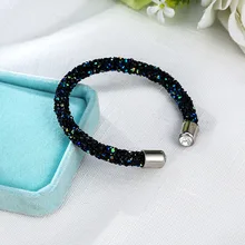 Изысканный браслет-кафф с кристаллами брендовые Открытые Браслеты Pulseira Feminina для женщин Bijoux новые модные ювелирные изделия подарочные браслеты