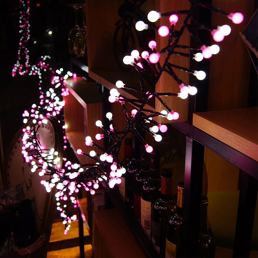 

New Year Firecrackers String Lights 8 Function Fairy Lights For Patio Roof Room Courtyard Christmas Outdoor Decoration