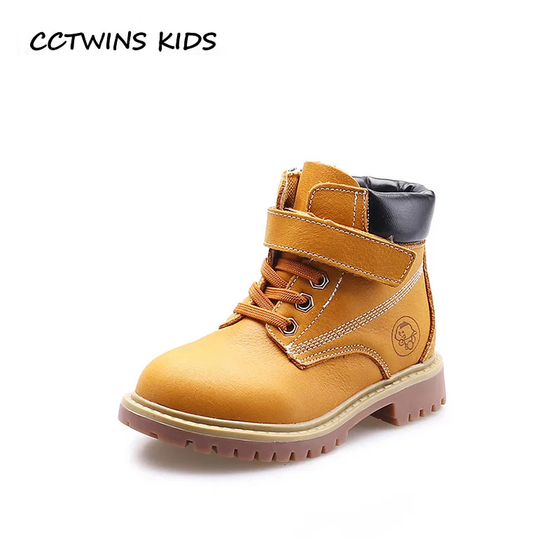 

CCTWINS KIDS 2018 Winter Children Fashion Black Martin Boot Baby Boy Brand Ankle Boot Girl Genuine Leather Shoe BM067
