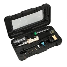 New 10in 1 Professional Electric Fire Gas Soldering Iron Set 450°C Butane Gas Welding Soldering Iron Tools for Component Welding professional liquefied gas blowtorch weed burner for quenching brazing welding gas soldering iron 50mm nozzle with trigger