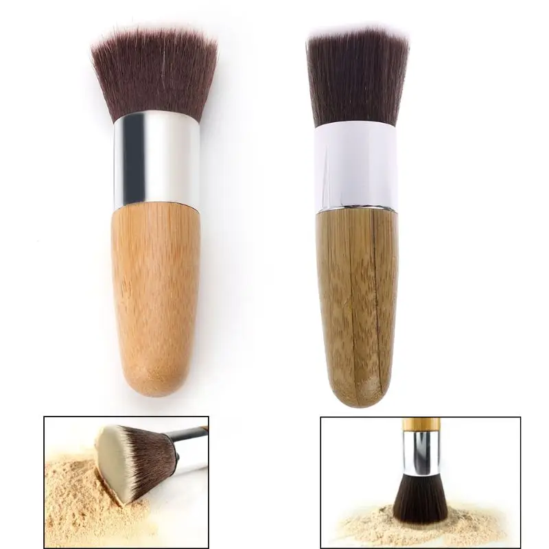 

1PC Pro Cosmetic Kabuki Makeup Face Blush Foundation Powder Flat Round Brush