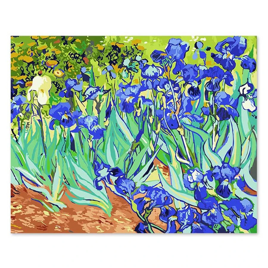 

Digital oil painting DIY decoration living room bedroom sofa background famous Van Gogh irises