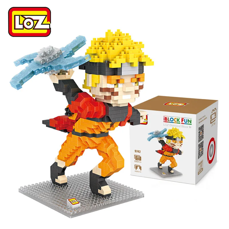 

LOZ Diamant Blocs Uzumaki Shippuden Action Figure Anime Japonais Ninja Micro Briques Assemblee Jouet Batiment Kits Rasengan 9742