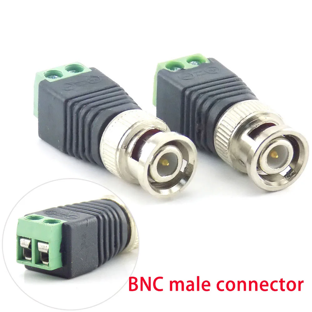 1 пара BNC разъем штекер Коаксиальный Cat5 в гнездо BNC DC адаптер балун разъем для Аксессуары для камер видеонаблюдения Светодиодные полосы света