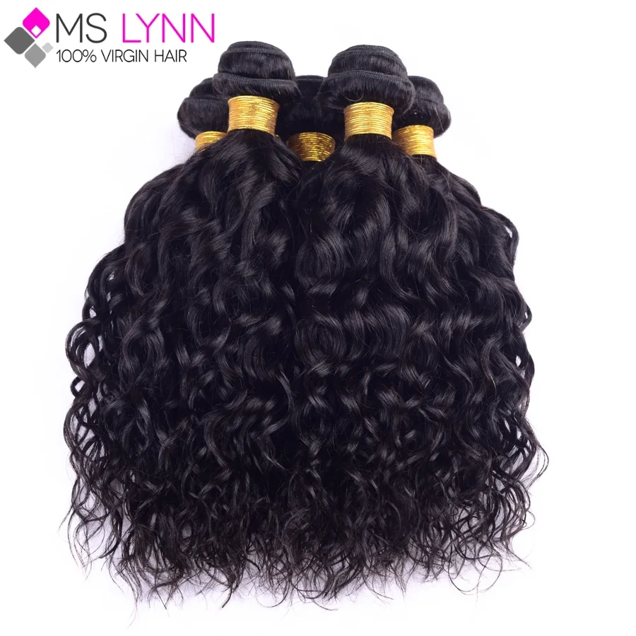 mslynn Peruvian Virgin Hair Natural Wave 4 Bundles,Peruvian Curly Virgin Hair Wet And Wavy Human Hair Bundles Soft Peruvian Hair