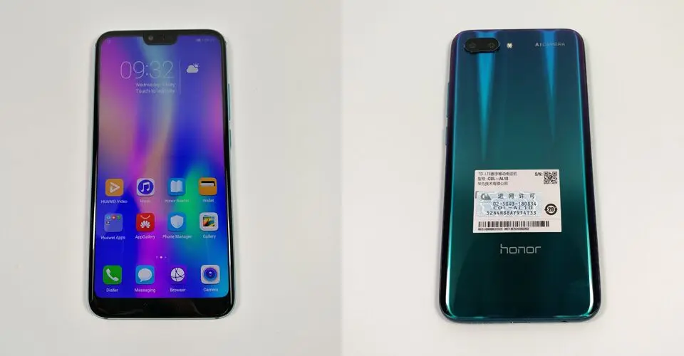 Новое поступление, Honor 10, 5,84 дюймов, 2280x1080 p, Honor 10 экран, мобильный телефон, четыре ядра, face ID, NFC, android 8,1, батарея 3400 мАч