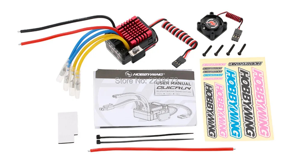 

100% original Hobbywing QUICRUN Series WP 860 Waterproof Brushed ESC 60A with 5V/3A Linear Mode BEC for 1/8 RC Car