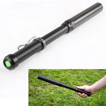 

1800LM Q5 Telescopic Zoom Long Tactical Self Defense Flashlight Baseball Bat 3 mode