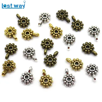 

20pcs/lot Antique Silver Color Spacer Beads 12mm Round Metal Loose Beads For DIY Bracelets Jewelry Making Findings