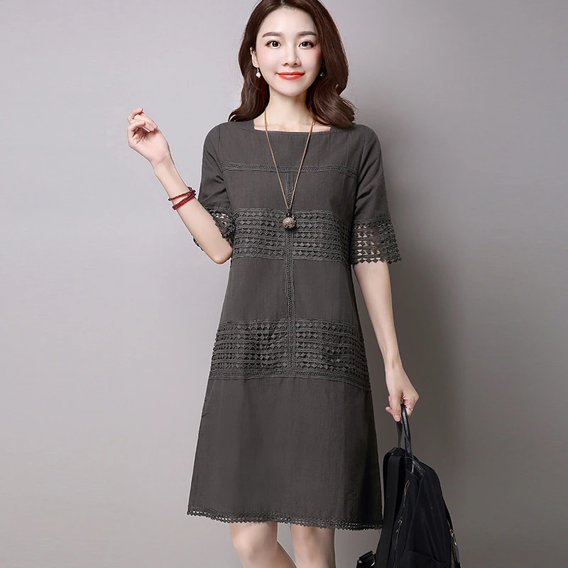 linen a line dress